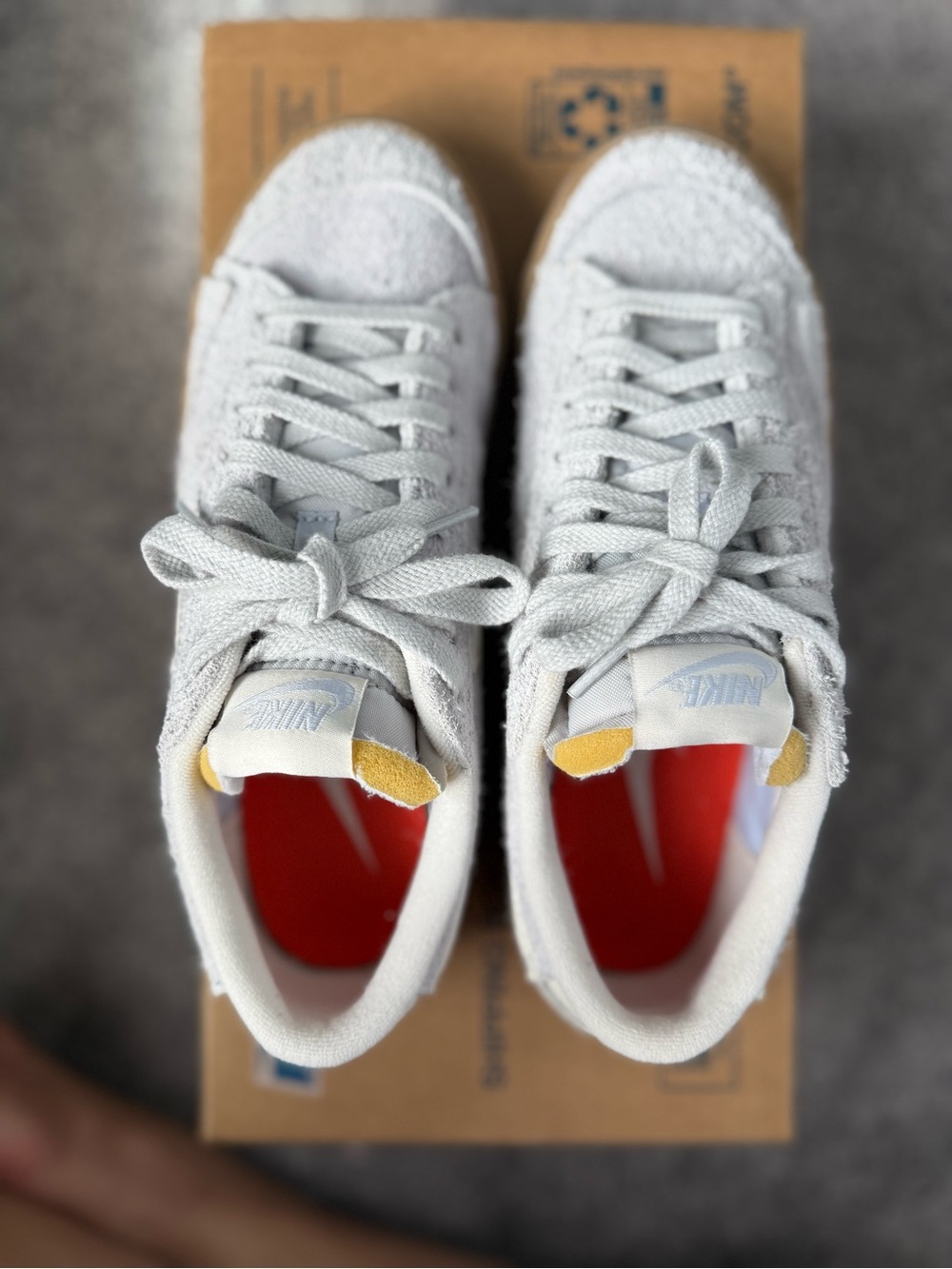 Woman's Nike Blazer Low '77 Vintage Football Grey Suede Sneakers - Picture 10 of 12